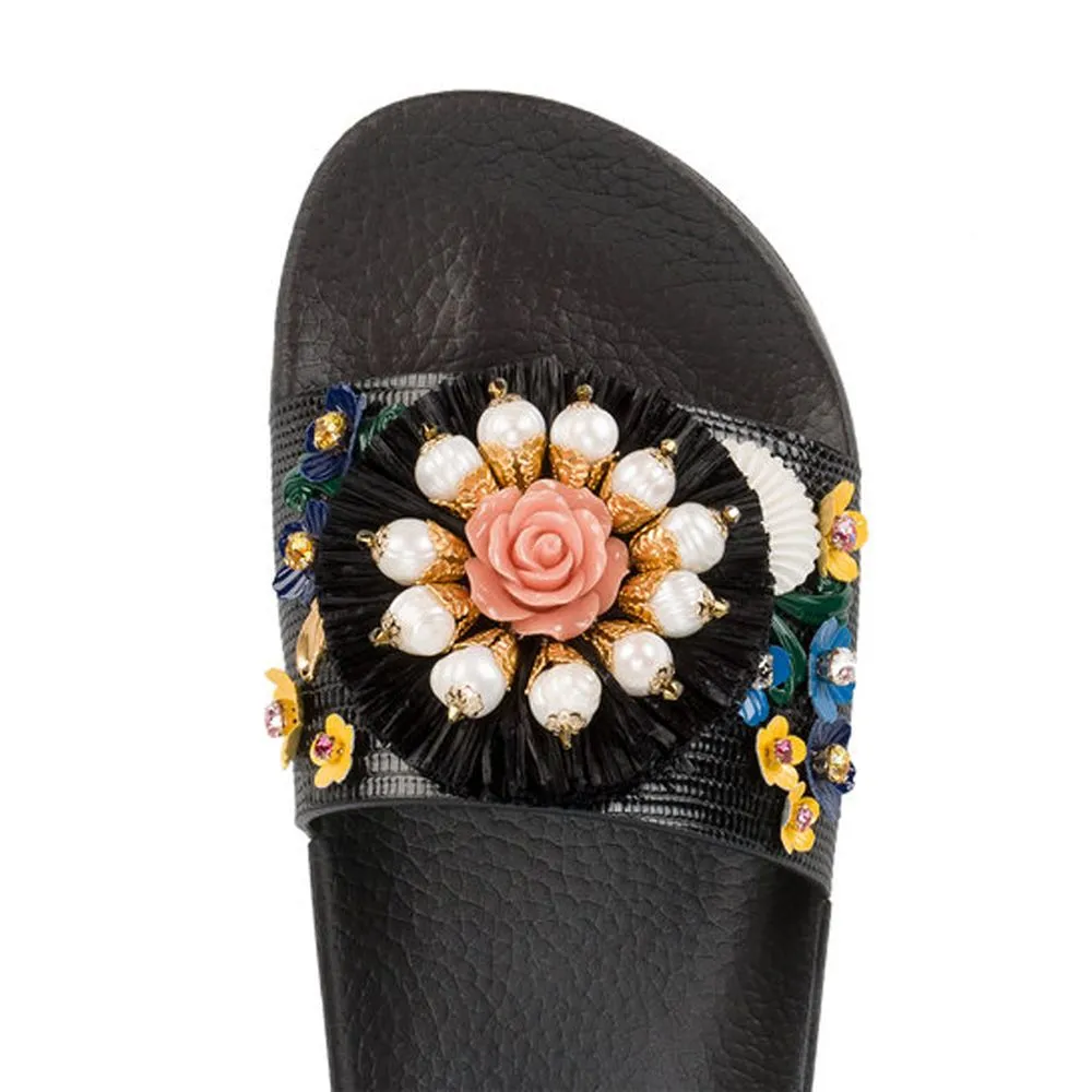 Dolce & Gabbana Black Calfskin Women Sandal sold by Siebentaschen product image thumbnail 4