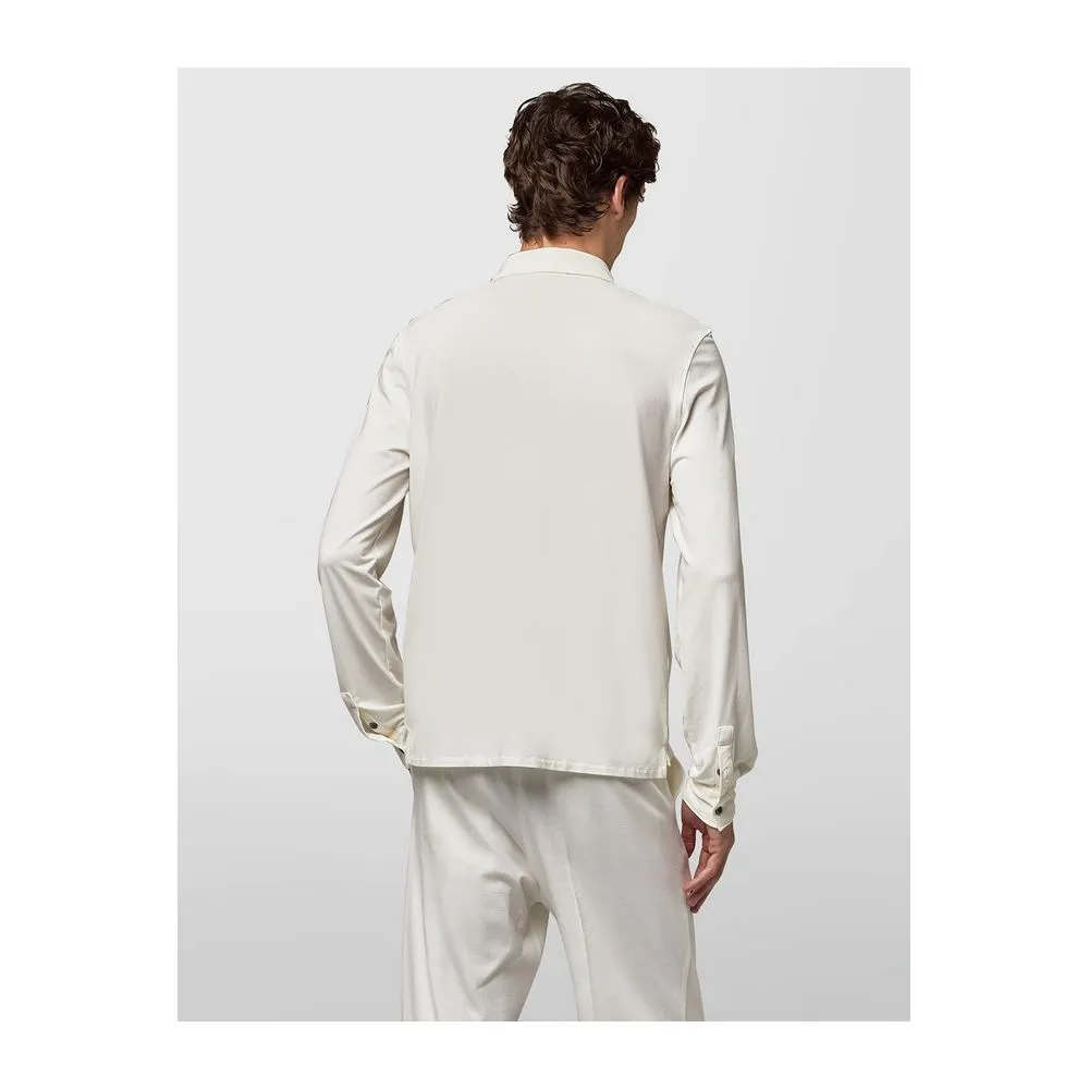 Alpha Studio White Cotton Shirt sold by Siebentaschen product image thumbnail 3