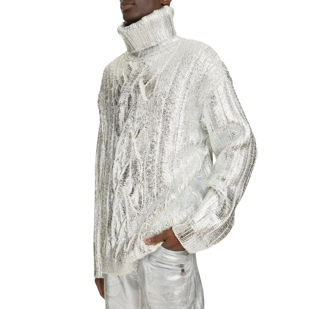 Balmain Brown Wool Men Turtleneck Sweater sold by Siebentaschen product image thumbnail 2