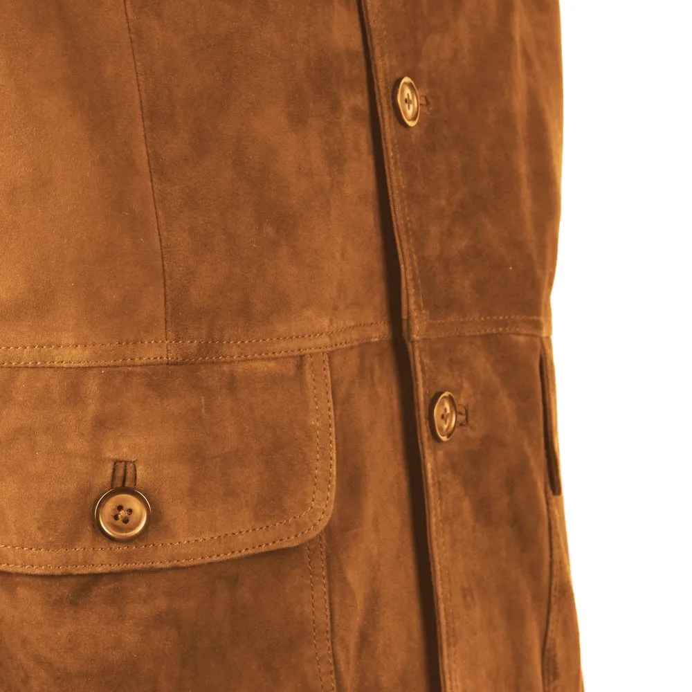 Emilio Romanelli Brown Calfskin Men Bomber Jacket sold by Siebentaschen product image thumbnail 5