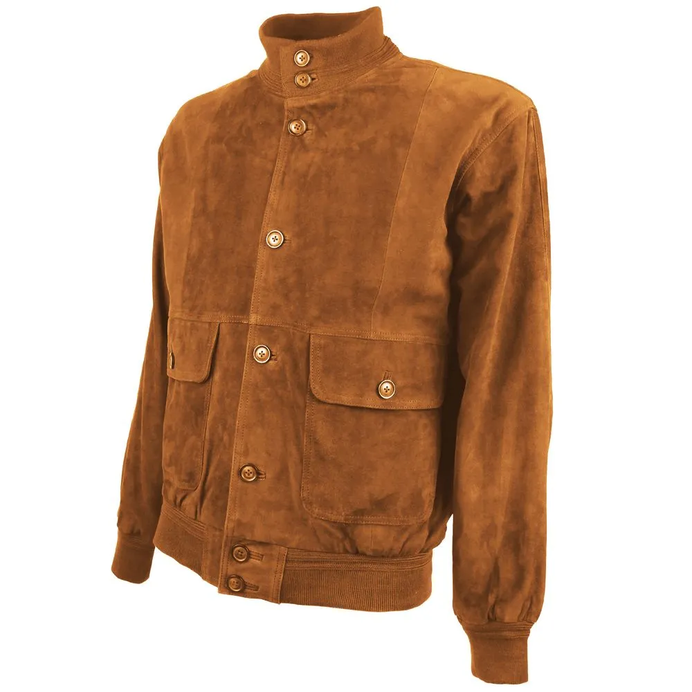 Emilio Romanelli Brown Calfskin Men Bomber Jacket sold by Siebentaschen product image thumbnail 3