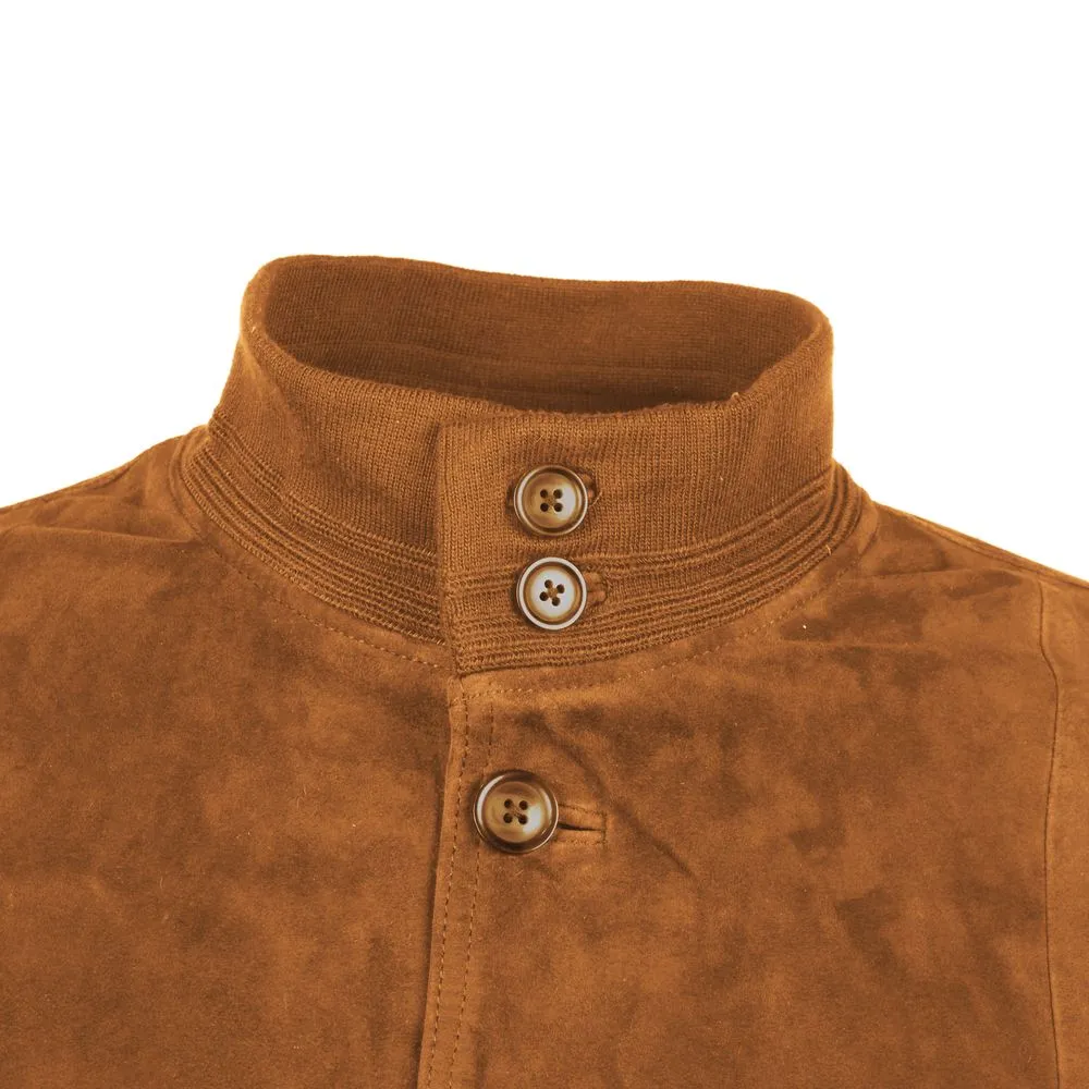 Emilio Romanelli Brown Calfskin Men Bomber Jacket sold by Siebentaschen product image thumbnail 4