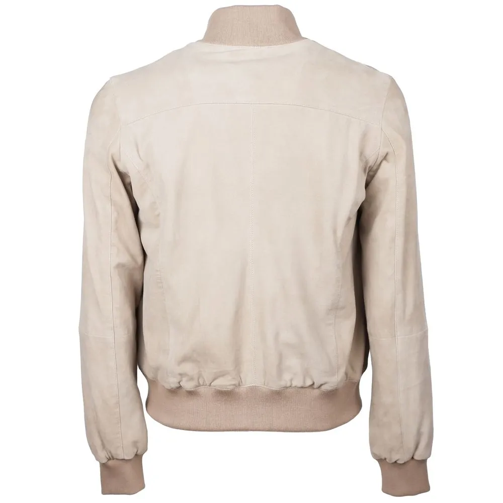 Emilio Romanelli Beige Calfskin Men Jacket sold by Siebentaschen product image thumbnail 2