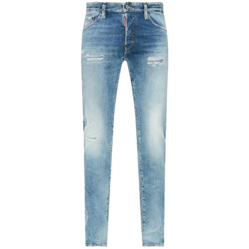 Dsquared² Blue Cotton Men's Slim Fit Jean sold by Siebentaschen