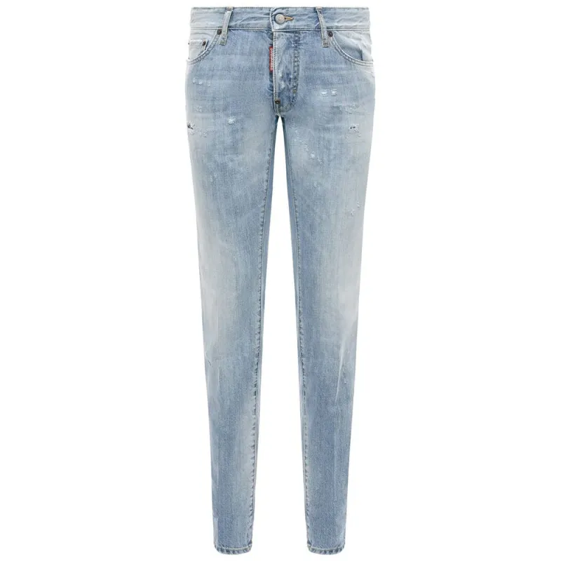 Dsquared² Blue Cotton Men Jeans sold by Siebentaschen