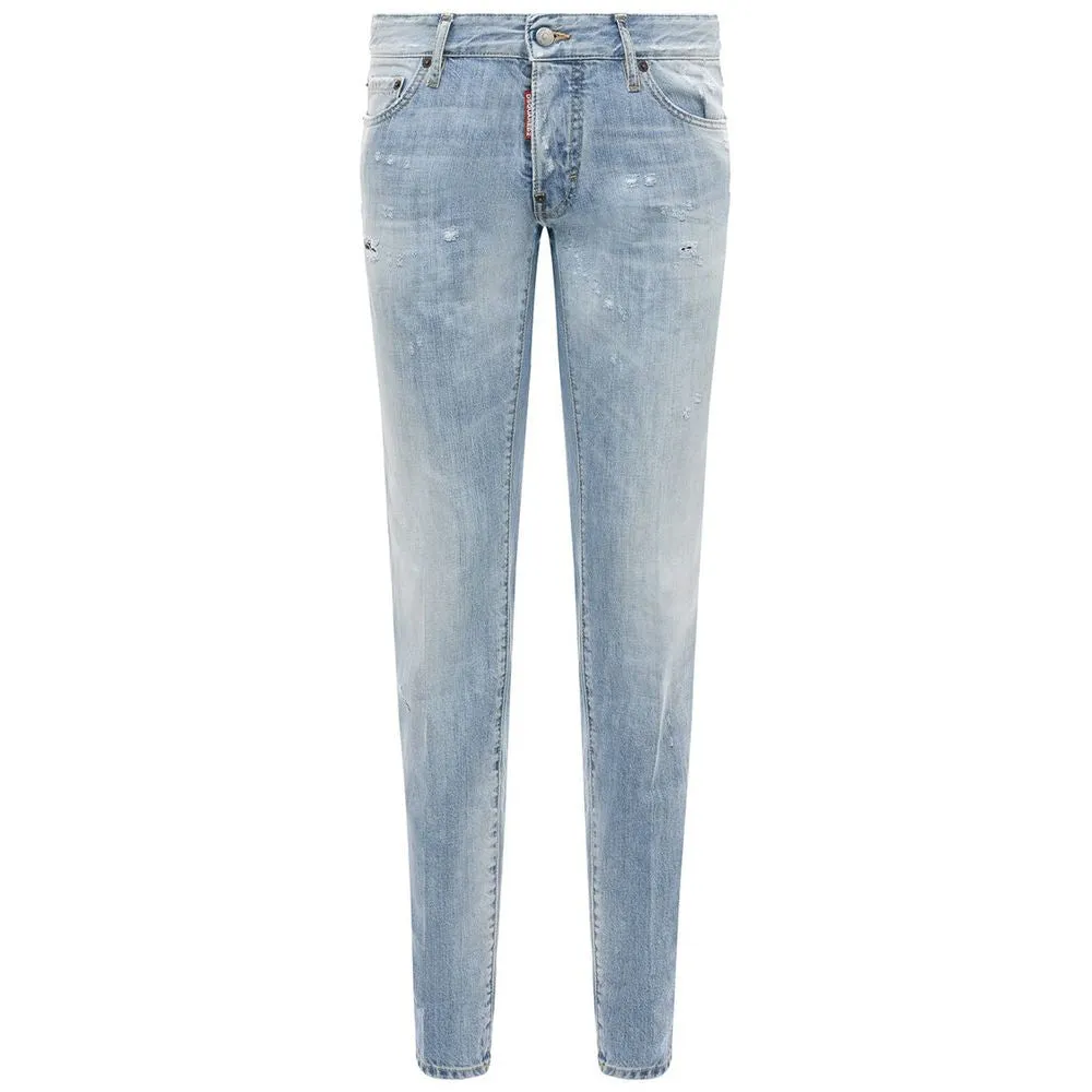 Dsquared² Blue Cotton Men Jeans sold by Siebentaschen