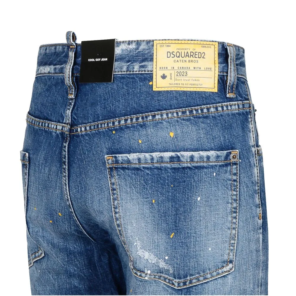 Dsquared² Blue Cotton Men's Slim-Fit Jean sold by Siebentaschen product image thumbnail 4