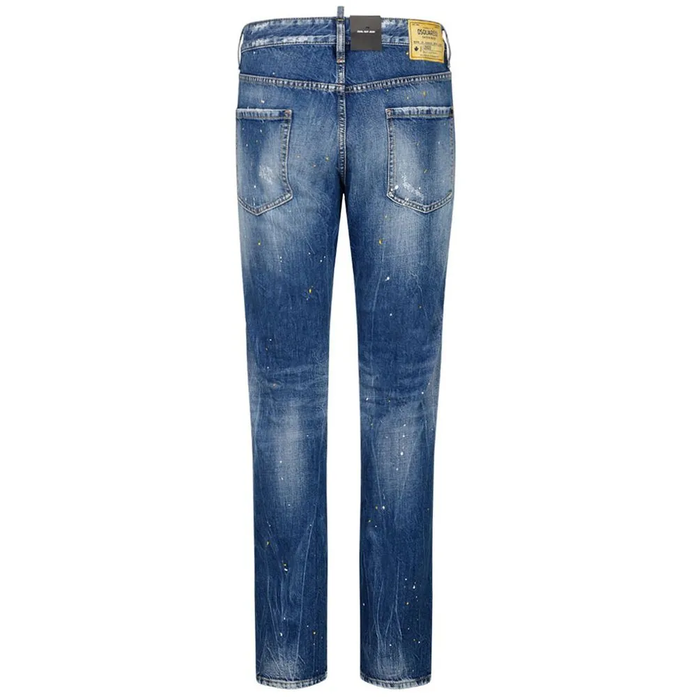 Dsquared² Blue Cotton Men's Slim-Fit Jean sold by Siebentaschen product image thumbnail 2