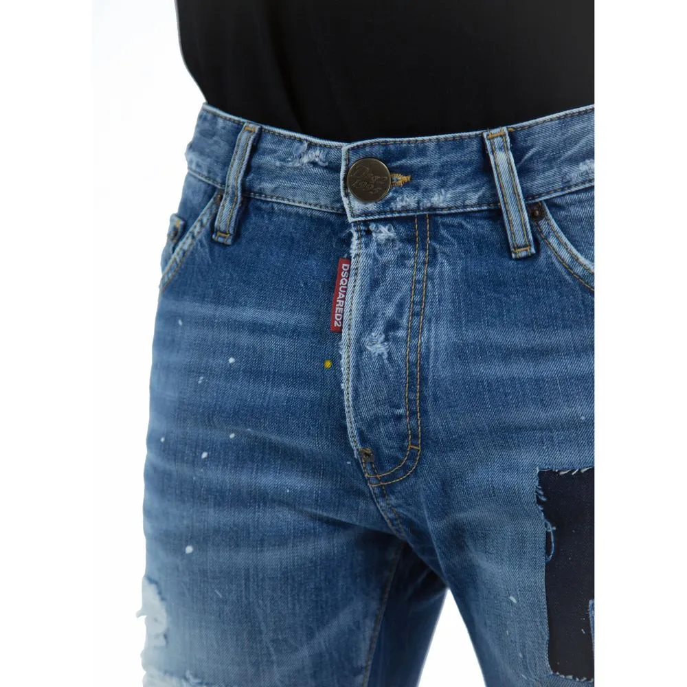 Dsquared² Blue Cotton Men's Slim-Fit Jean sold by Siebentaschen product image thumbnail 3