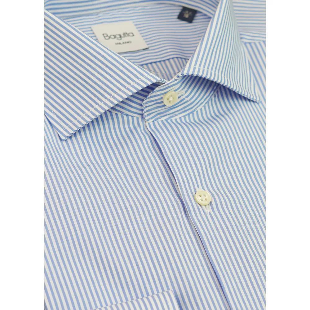 Bagutta Light Blue Cotton Men Shirt sold by Siebentaschen product image thumbnail 2