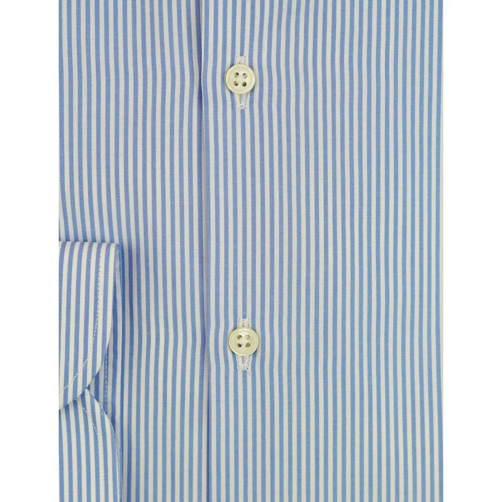 Bagutta Light Blue Cotton Men Shirt sold by Siebentaschen product image thumbnail 3