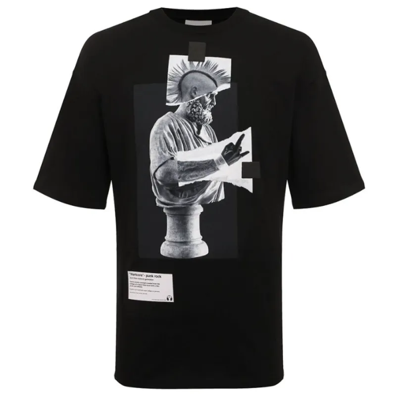 Diego Venturino Black Cotton T-Shirt sold by Siebentaschen