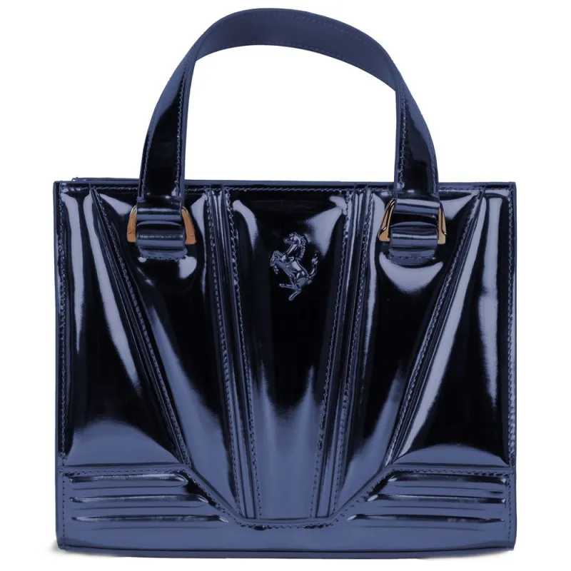 Ferrari Blue Leather Handbag sold by Siebentaschen
