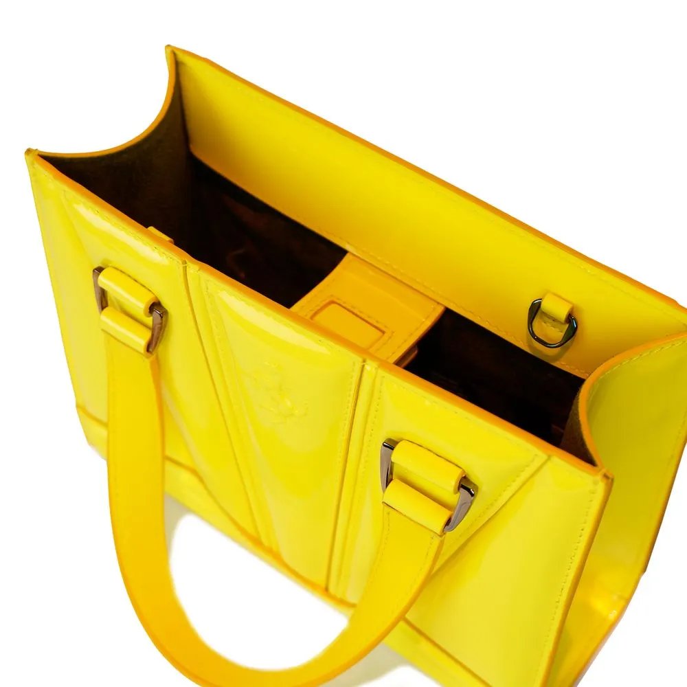 Ferrari Yellow Leather Handbag sold by Siebentaschen product image thumbnail 3