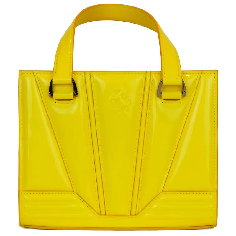Ferrari Yellow Leather Handbag sold by Siebentaschen