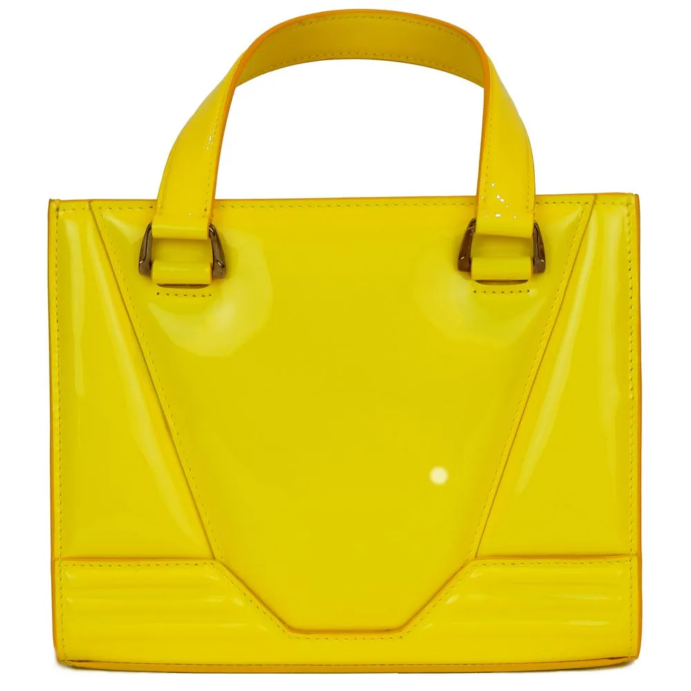 Ferrari Yellow Leather Handbag sold by Siebentaschen product image thumbnail 2