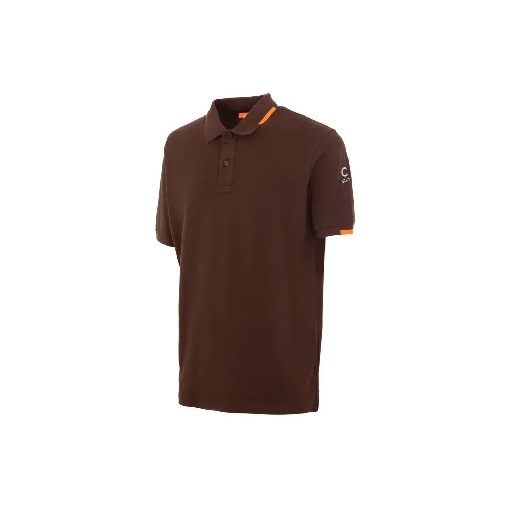 Suns Brown Cotton Polo Shirt sold by Siebentaschen product image thumbnail 2