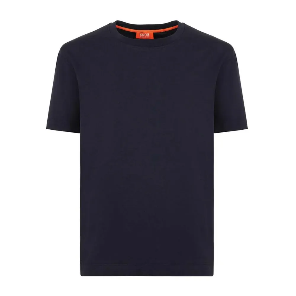 Suns Blue Cotton T-Shirt sold by Siebentaschen