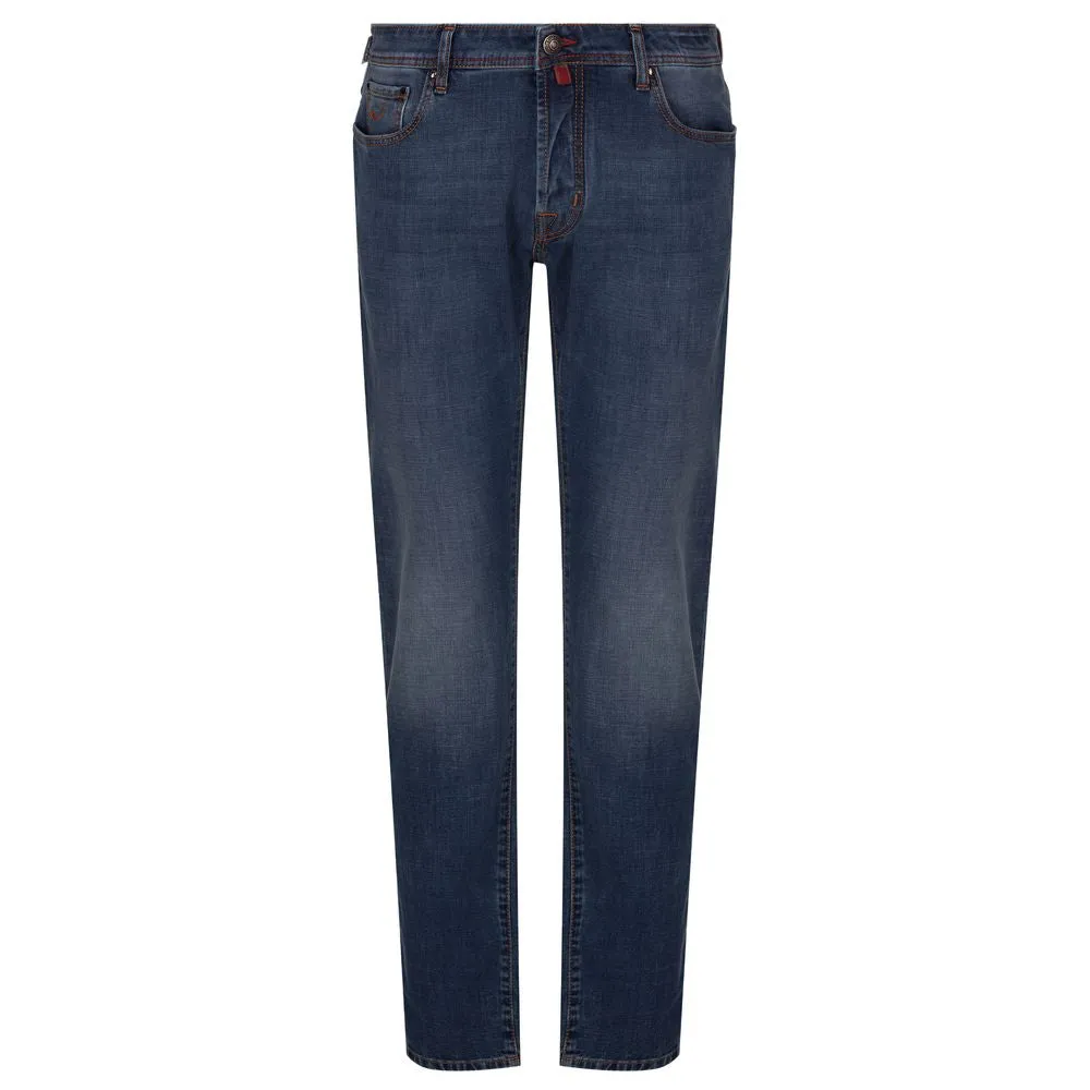 Jacob Cohen Blue Cotton Men's Slim Fit Jean sold by Siebentaschen