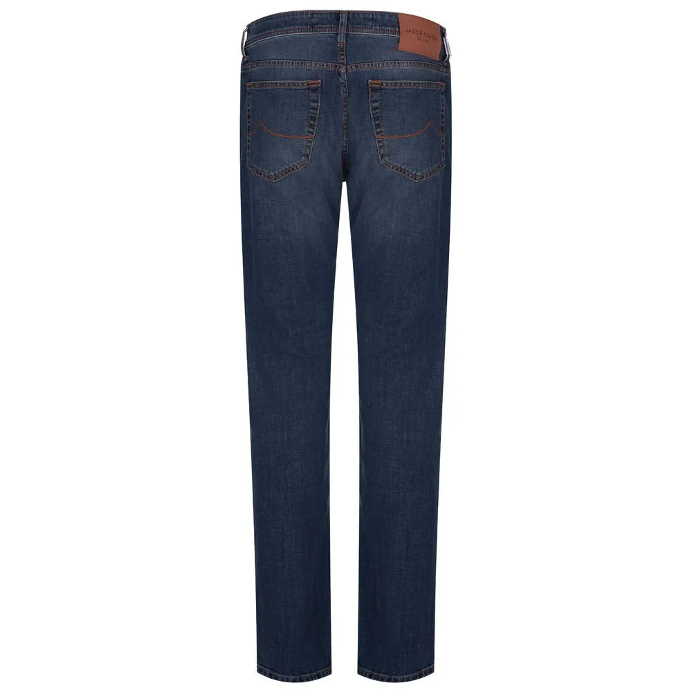 Jacob Cohen Blue Cotton Men's Slim Fit Jean sold by Siebentaschen product image thumbnail 2
