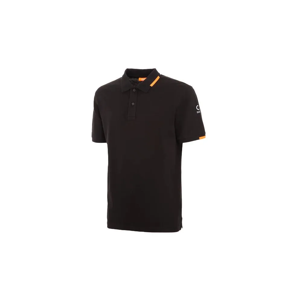 Suns Black Cotton Polo Shirt sold by Siebentaschen