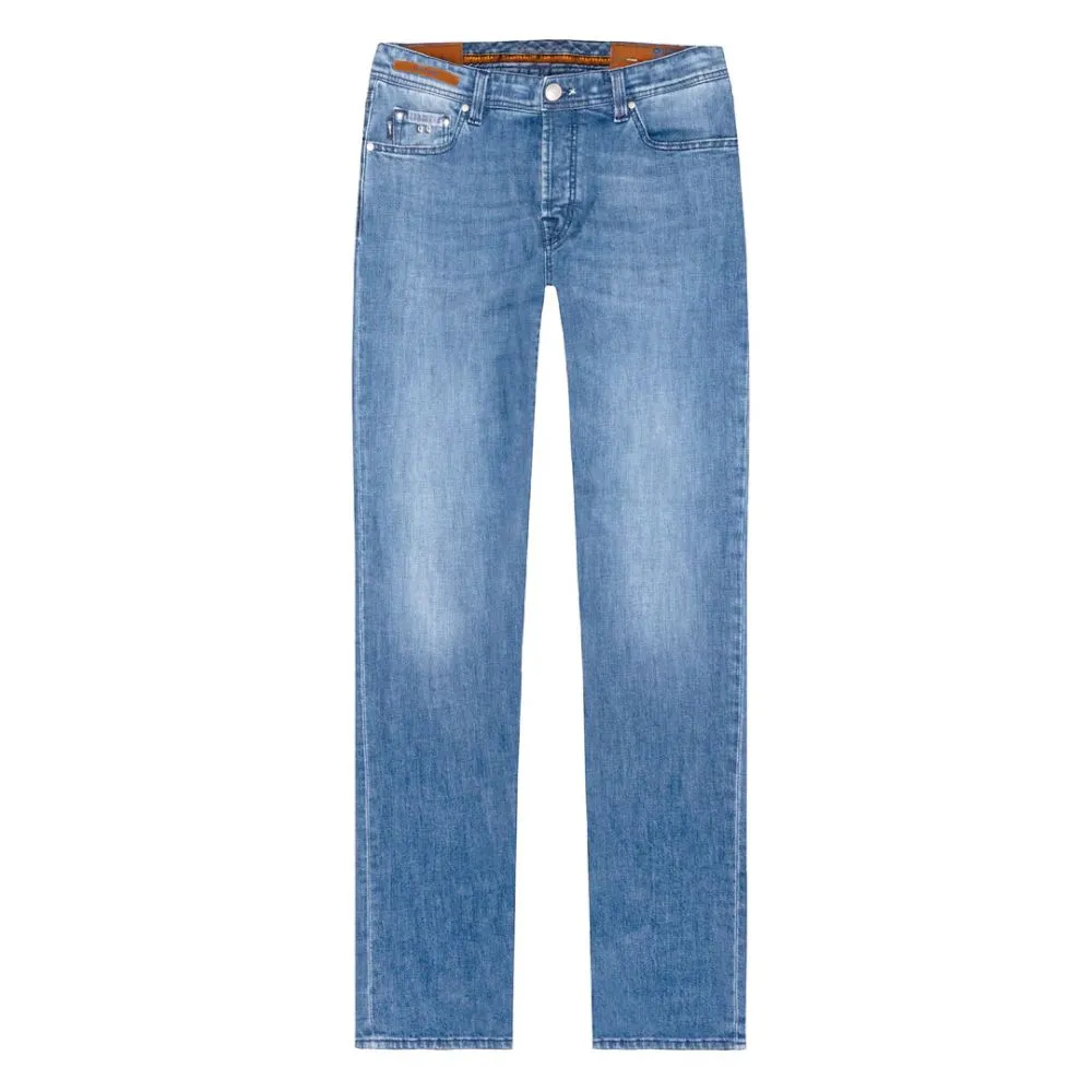 Tramarossa Blue Cotton Men Jeans sold by Siebentaschen