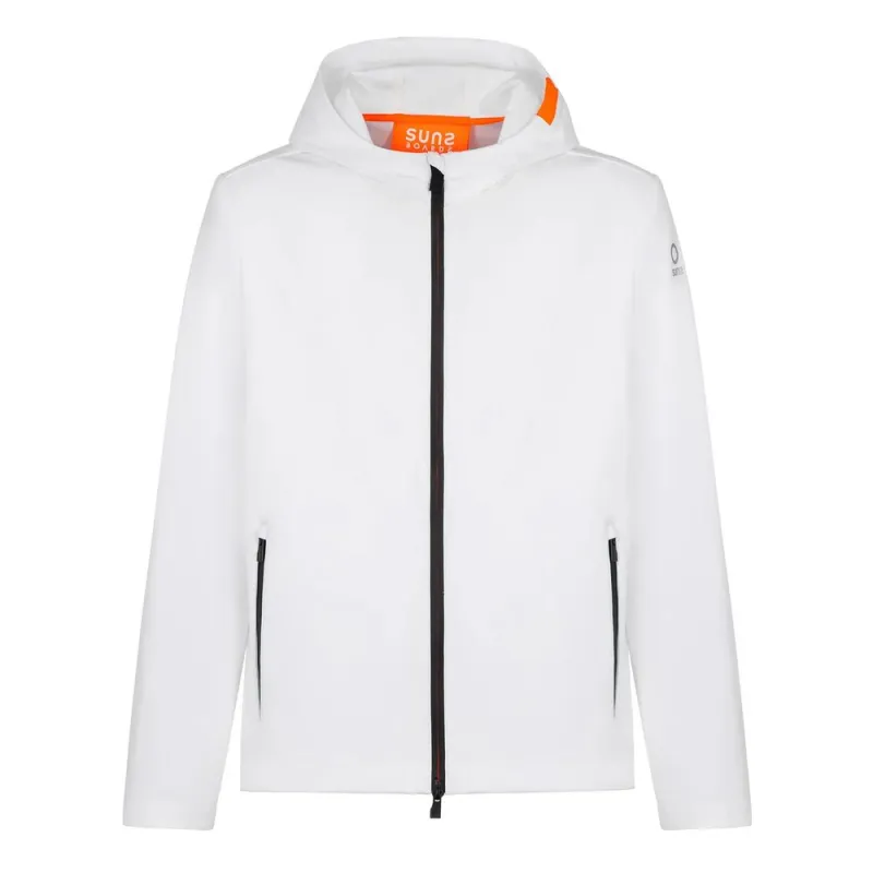 Suns White Polyester Men's Jacket sold by Siebentaschen