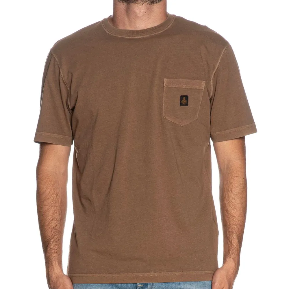 Refrigiwear Brown Cotton T-Shirt sold by Siebentaschen