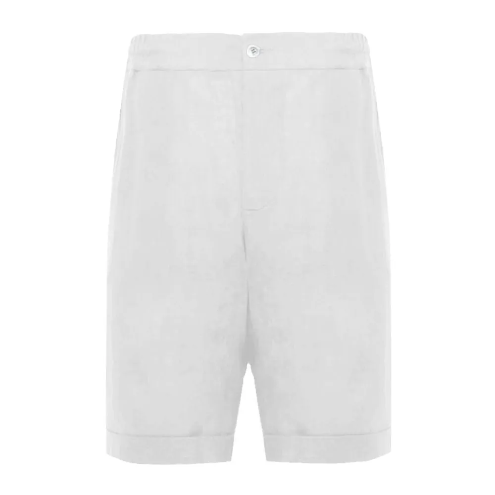 Alpha Studio White Linen Short sold by Siebentaschen