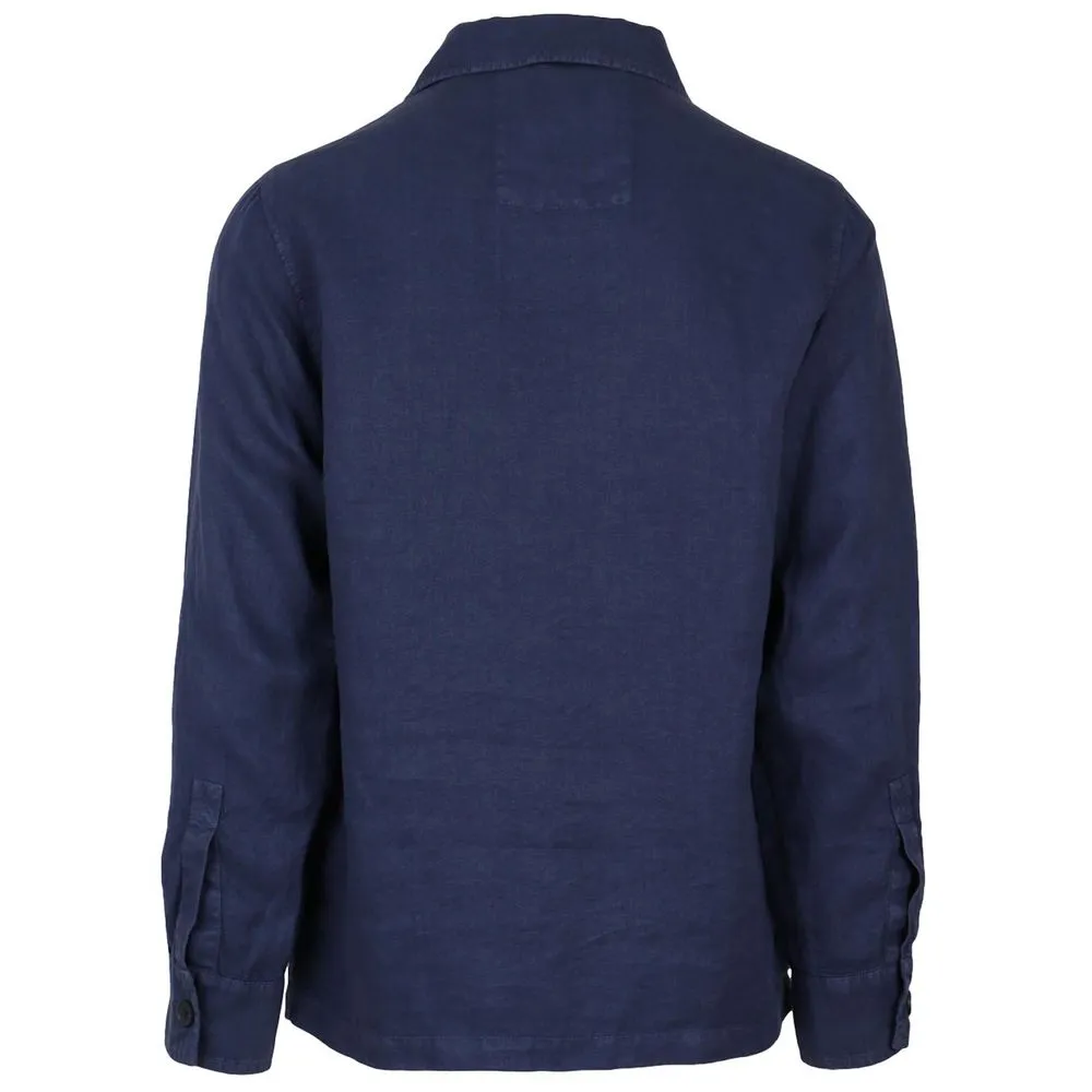 AT.P.CO Blue Linen Shirt sold by Siebentaschen product image thumbnail 2