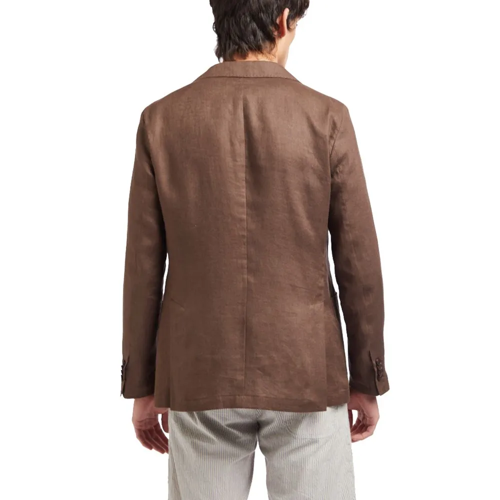 AT.P.CO Brown Linen Blazer sold by Siebentaschen product image thumbnail 2