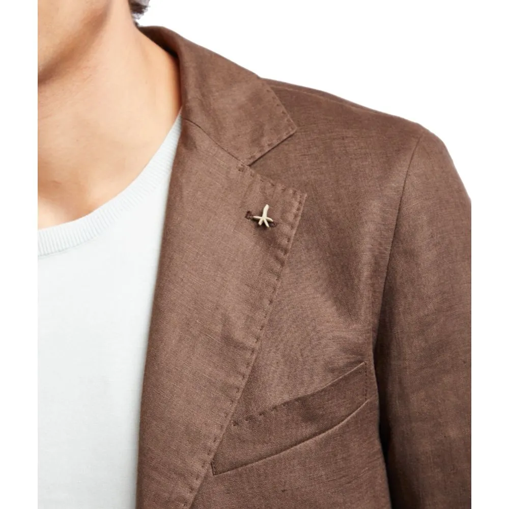 AT.P.CO Brown Linen Blazer sold by Siebentaschen product image thumbnail 3