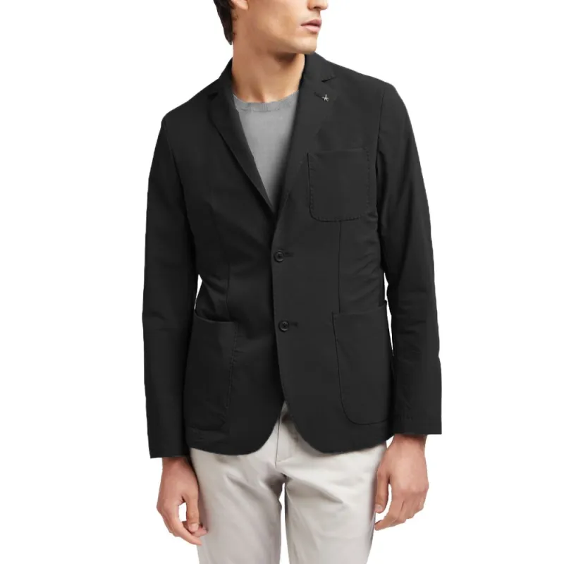 AT.P.CO Black Polyamide Blazer sold by Siebentaschen