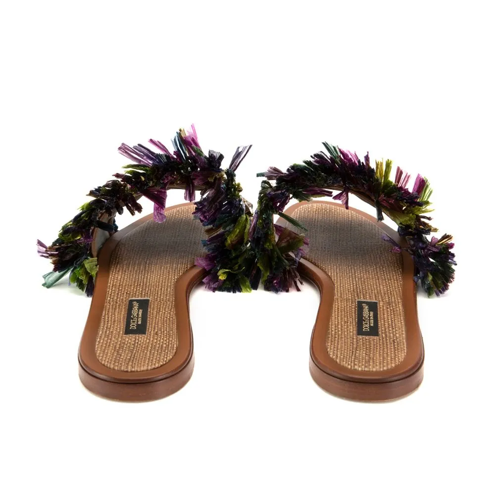 Dolce & Gabbana Multicolor Lambskin Women Sandal sold by Siebentaschen product image thumbnail 3
