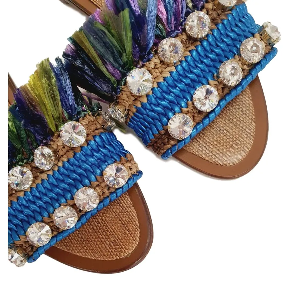 Dolce & Gabbana Multicolor Lambskin Women Sandal sold by Siebentaschen product image thumbnail 4