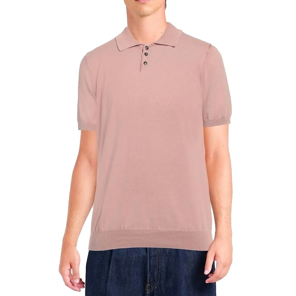 Alpha Studio Pink Cotton Polo Shirt sold by Siebentaschen product image thumbnail 3