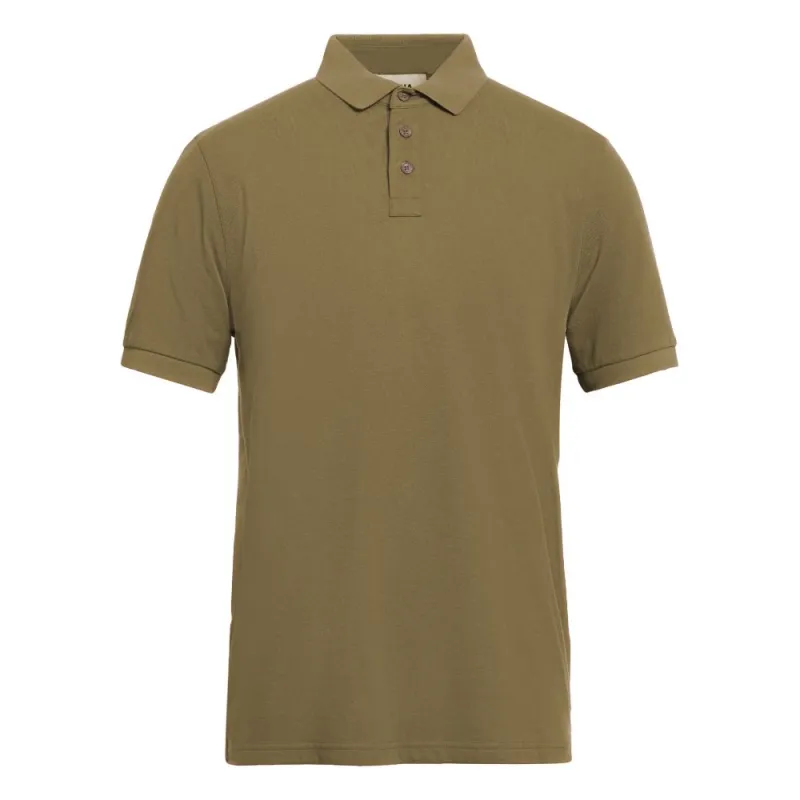 Alpha Studio Green Cotton Polo Shirt sold by Siebentaschen