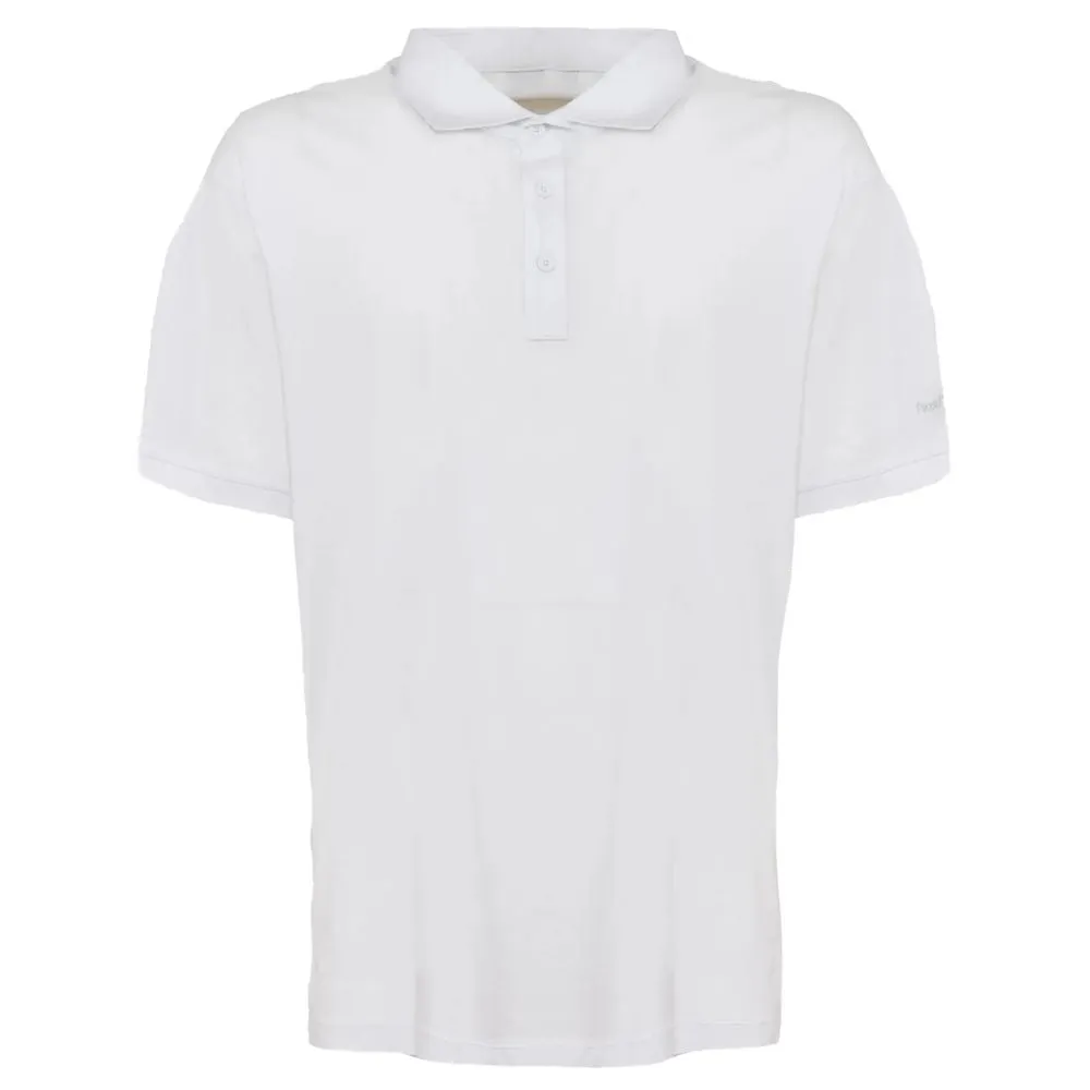 People Of Shibuya White Cotton Polo Shirt sold by Siebentaschen