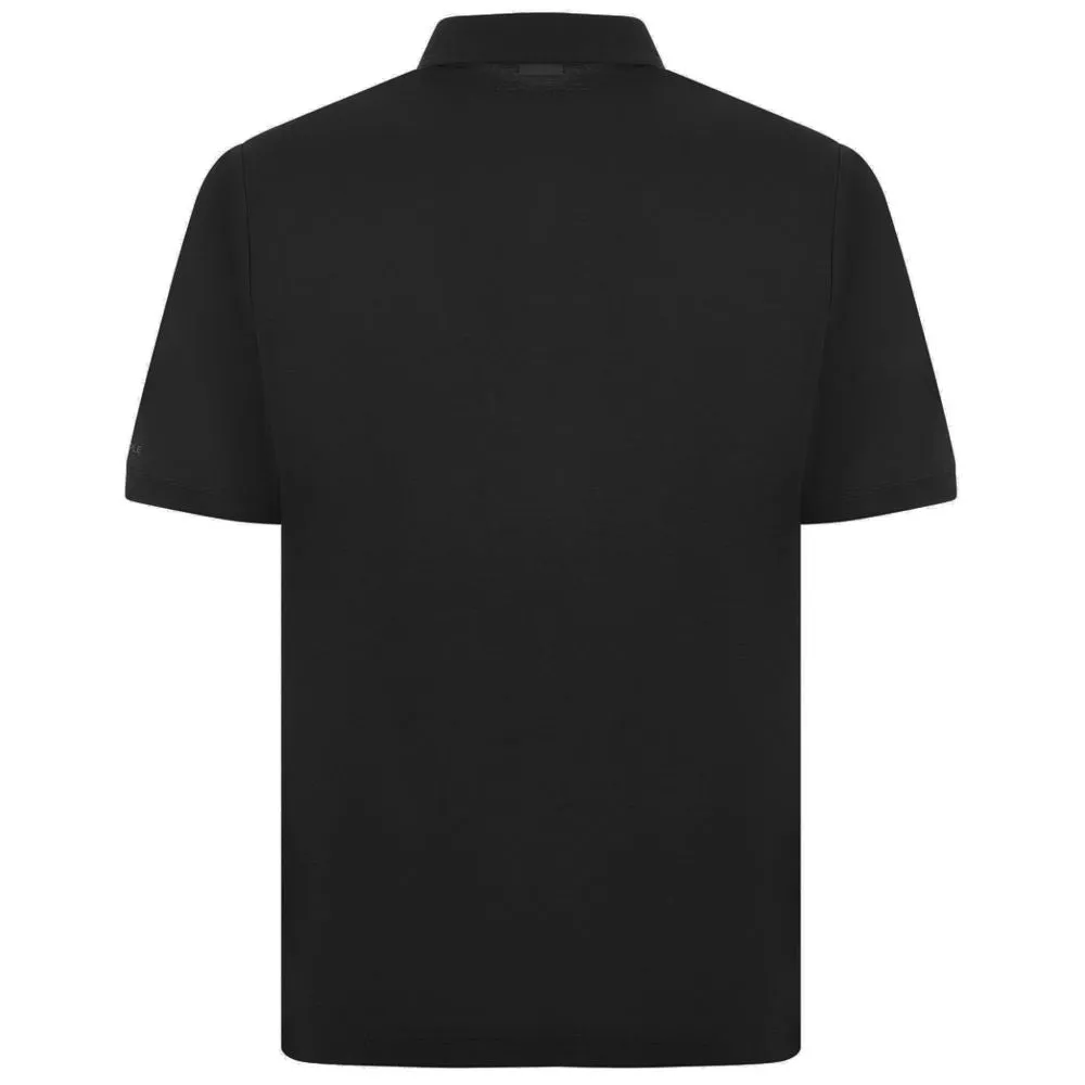 People Of Shibuya Black Cotton Polo Shirt sold by Siebentaschen product image thumbnail 2