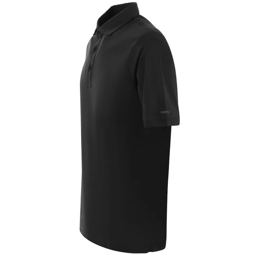 People Of Shibuya Black Cotton Polo Shirt sold by Siebentaschen product image thumbnail 3