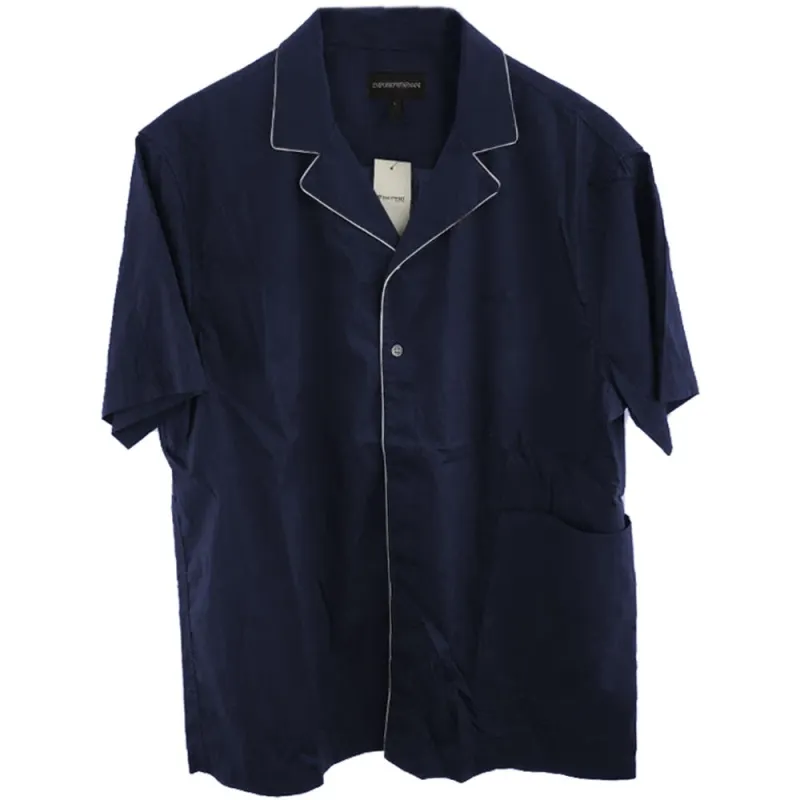 Emporio Armani Blue Cotton Shirt made by Emporio Armani