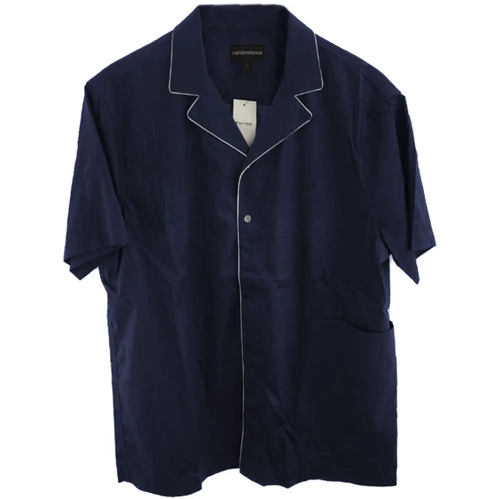 Emporio Armani Blue Cotton Shirt sold by Siebentaschen