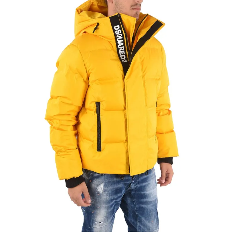 Dsquared² Yellow Nylon Men Jacket sold by Siebentaschen
