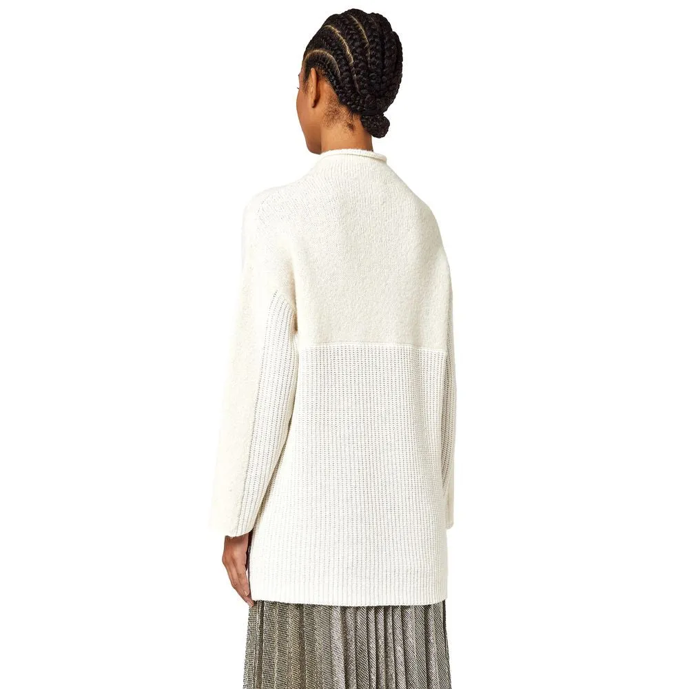 Alpha Studio White Recycled Wool Women Sweater sold by Siebentaschen product image thumbnail 2
