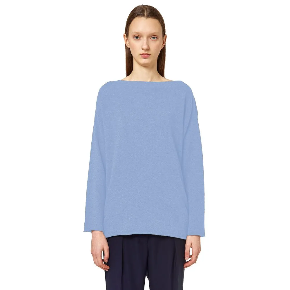 Alpha Studio Light Blue Cashmere Women Sweater sold by Siebentaschen