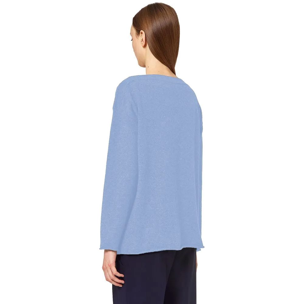 Alpha Studio Light Blue Cashmere Women Sweater sold by Siebentaschen product image thumbnail 2