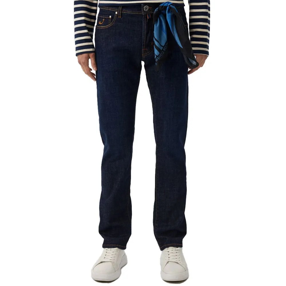 Jacob Cohen Blue Cotton Men Jeans sold by Siebentaschen