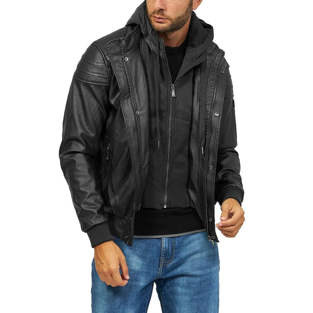 Yes Zee Black Polyethylene Men's Jacket sold by Siebentaschen product image thumbnail 3
