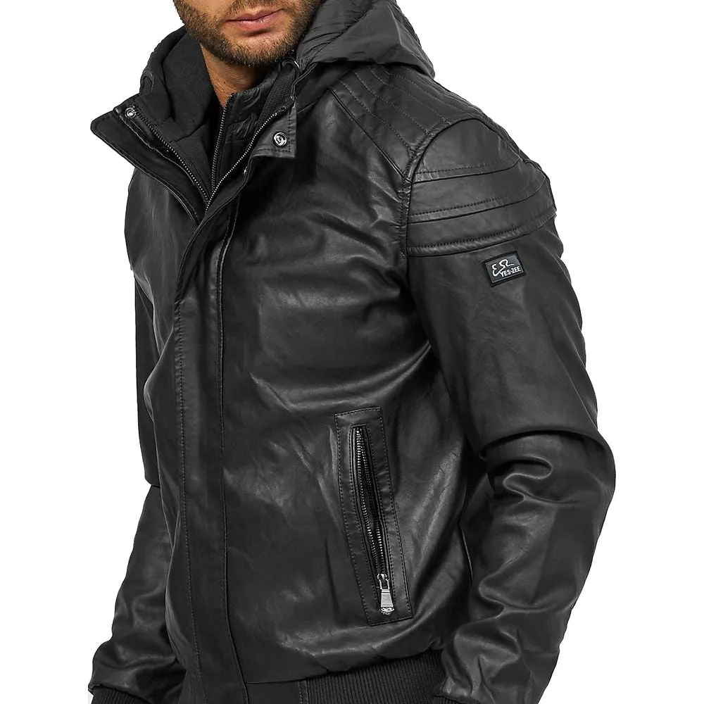 Yes Zee Black Polyethylene Men's Jacket sold by Siebentaschen product image thumbnail 4