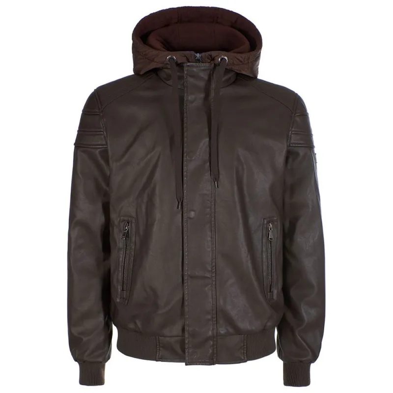 Yes Zee Brown Polyethylene Men's Jacket sold by Siebentaschen
